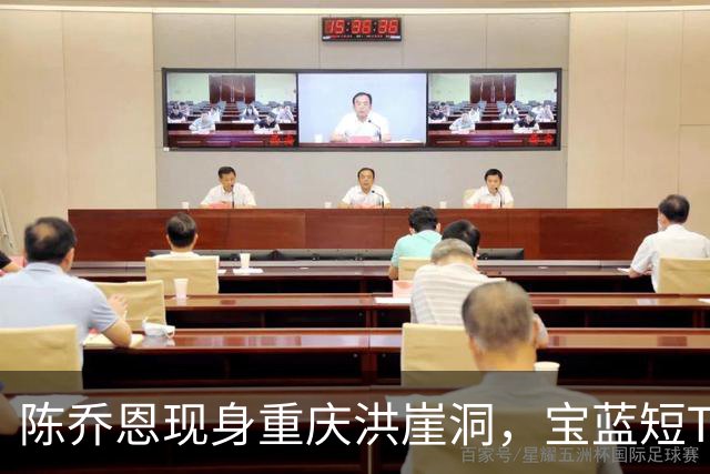 陈乔恩现身重庆洪崖洞，宝蓝短T搭白阔腿裤秀细腰，状态回春似少女