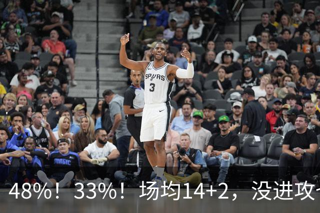 48%！33%！场均14+2，没进攻也没防守，火箭昔日天才恐泯然众人